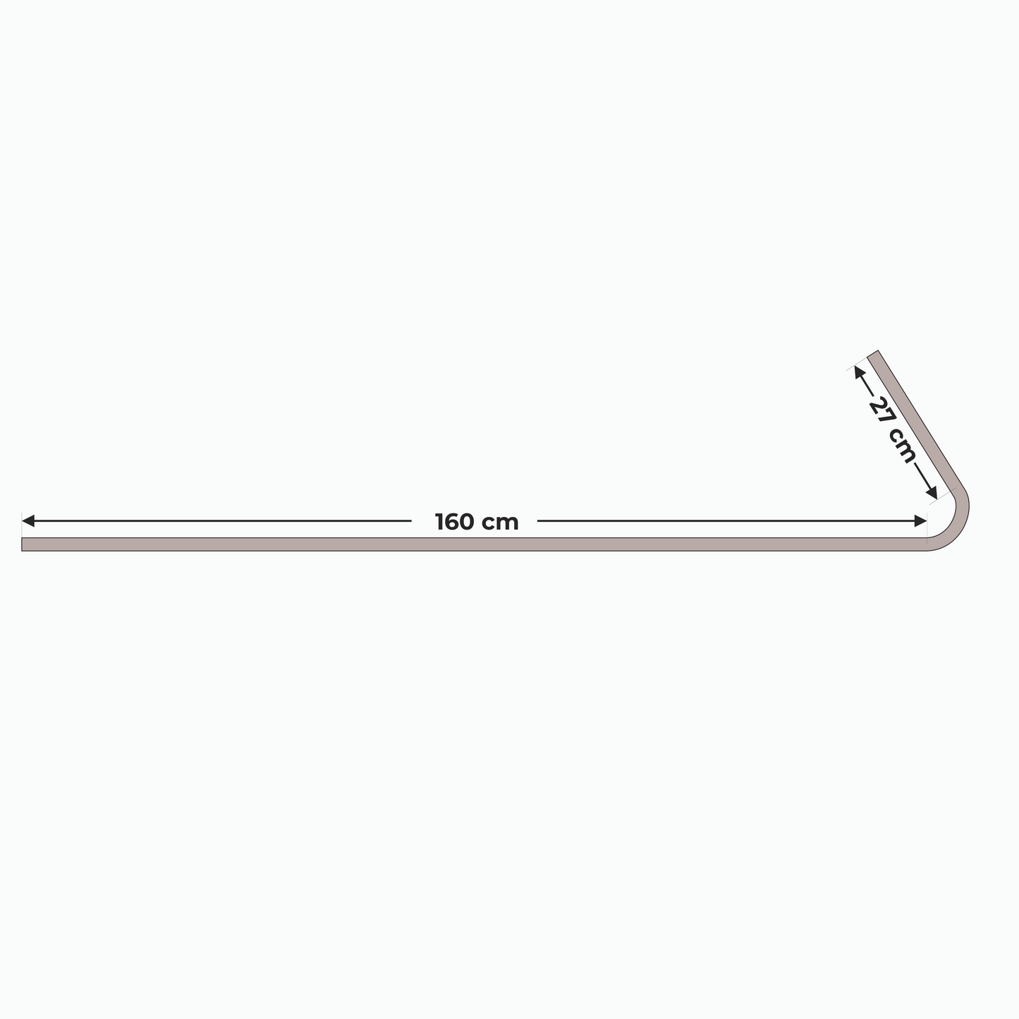 Riveskaft bøjet, aluminium