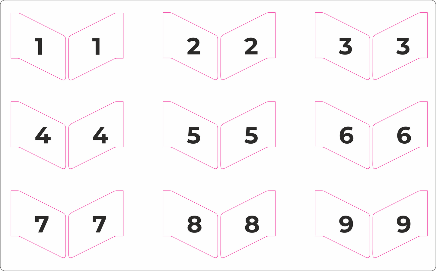 Klistermærker Flag 1-9 til puttinggreenflag