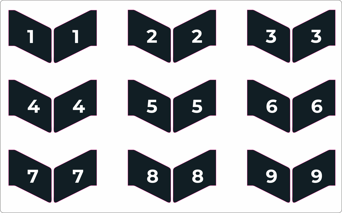 Klistermærker 1-9 til Flag puttinggreenflag