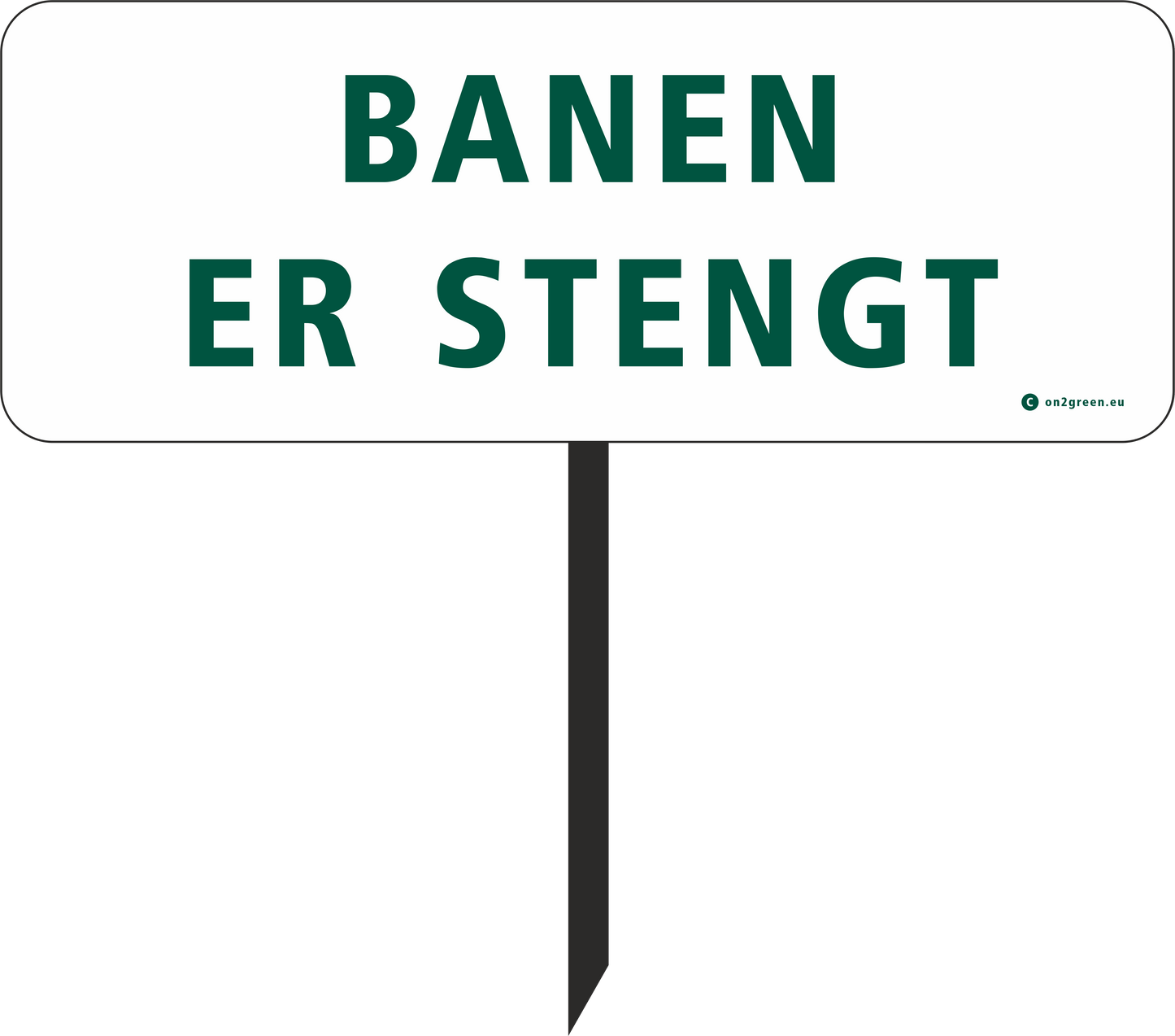 Golfskilt: Banen er stengt
