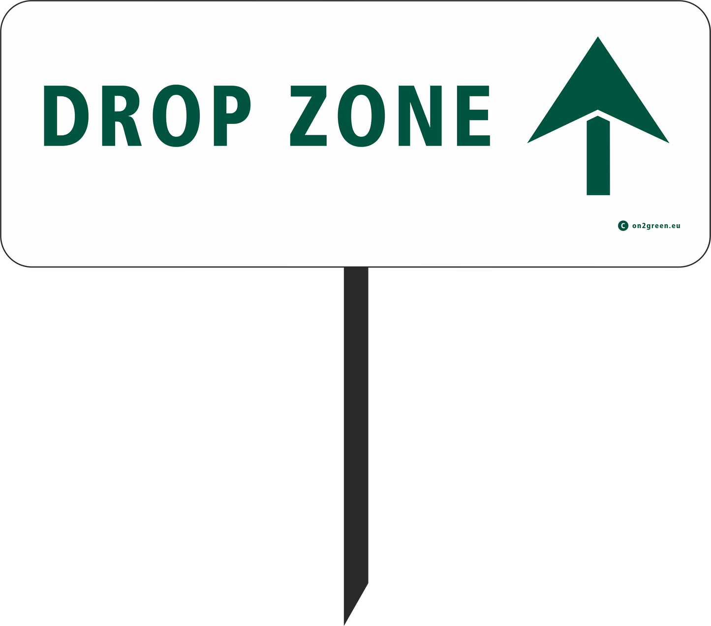 Golfskilt: Dropzone + Pil op