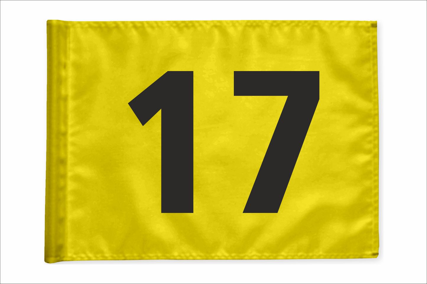 Stykvis Golf Flag, gul, valgfri nummer, 200 gram