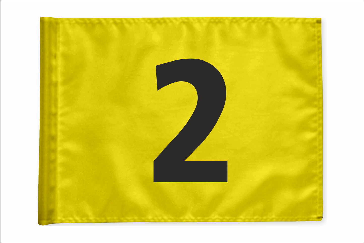 Stykvis Golf Flag, gul, valgfri nummer, 200 gram