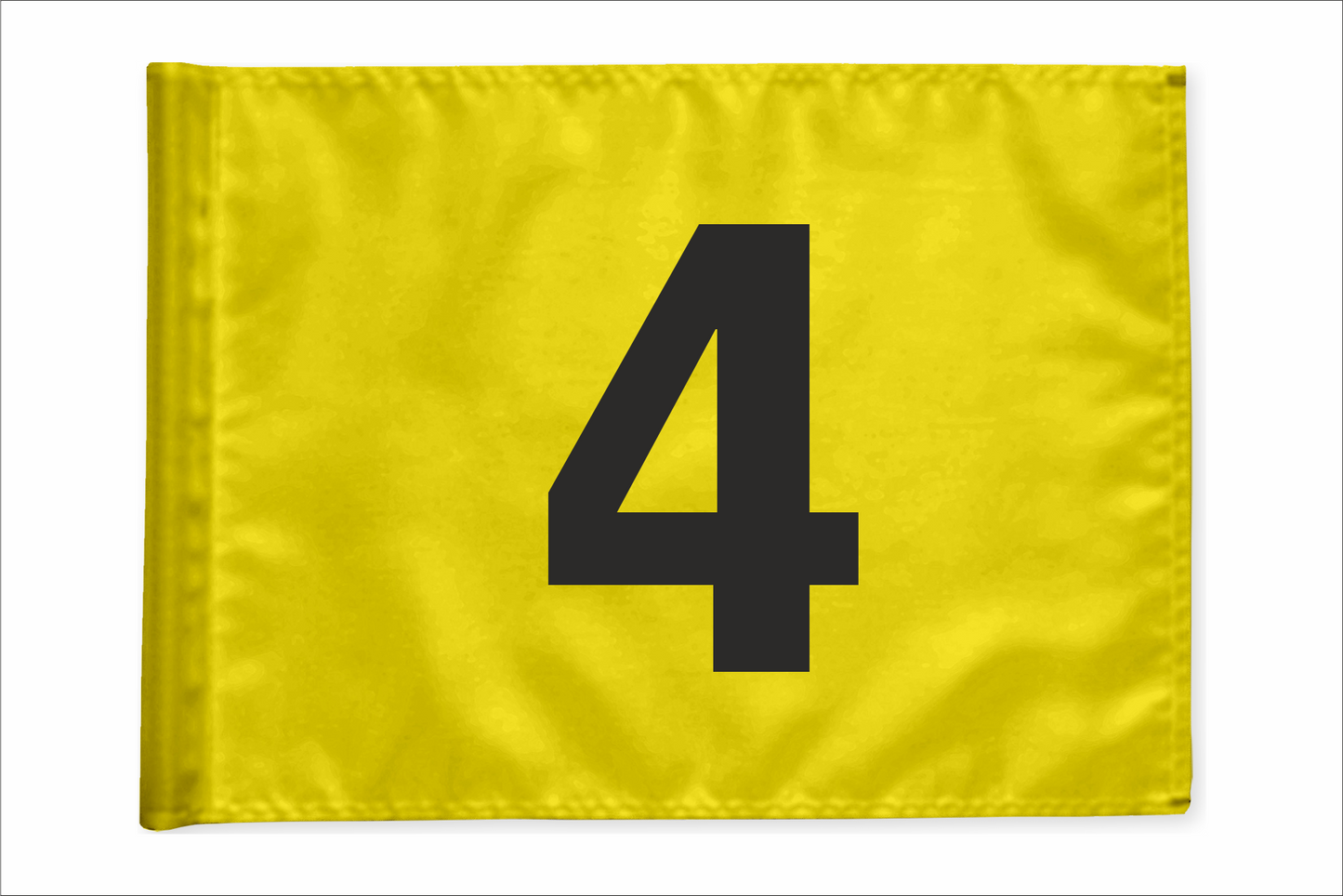 Stykvis Golf Flag, gul, valgfri nummer, 200 gram