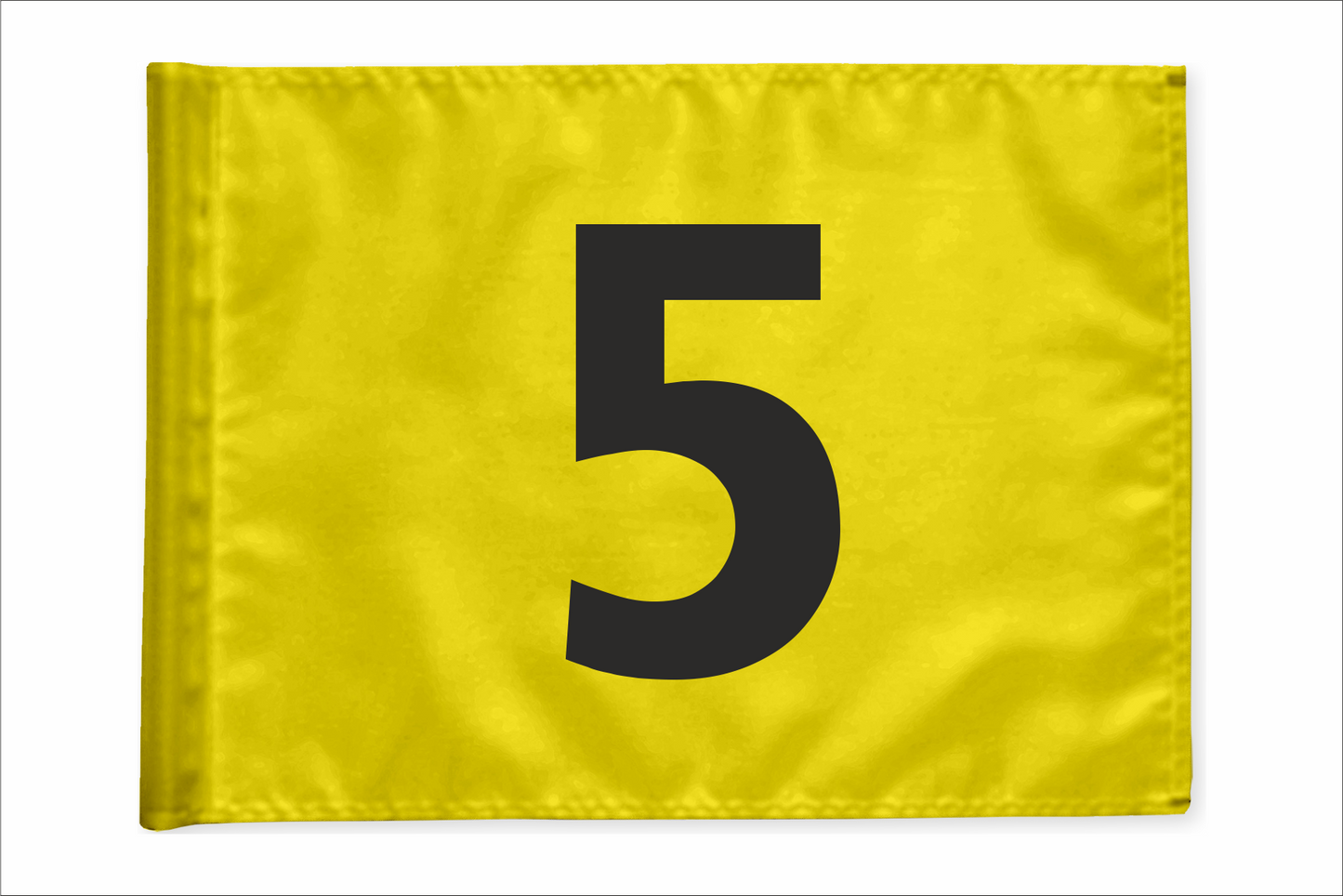 Stykvis Golf Flag, gul, valgfri nummer, 200 gram