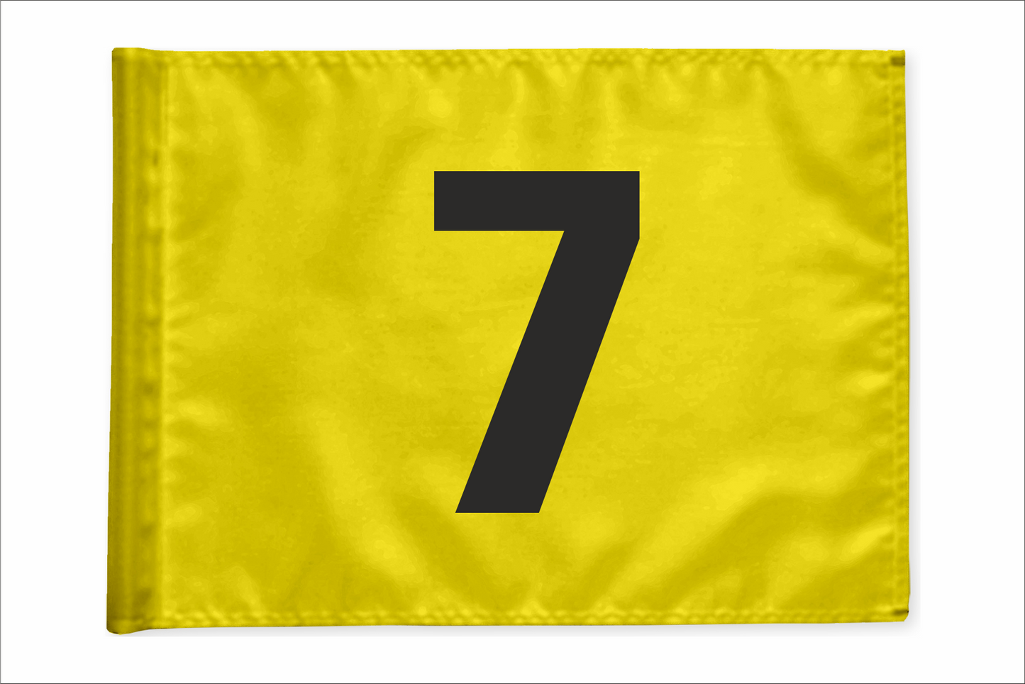 Stykvis Golf Flag, gul, valgfri nummer, 200 gram
