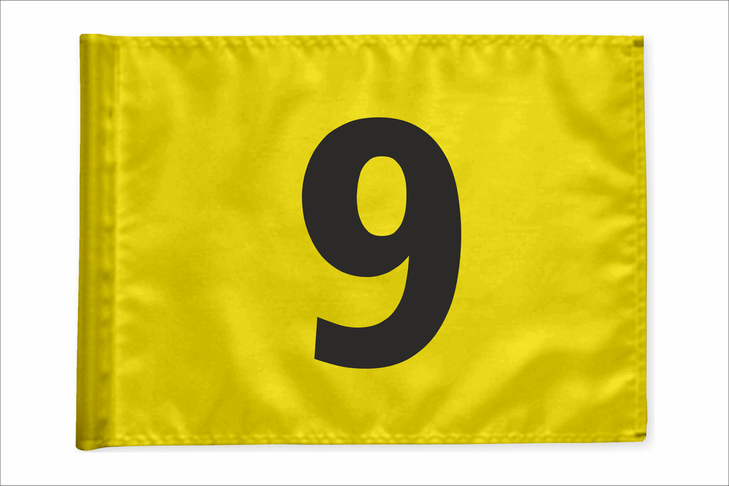 Stykvis Golf Flag, gul, valgfri nummer, 200 gram