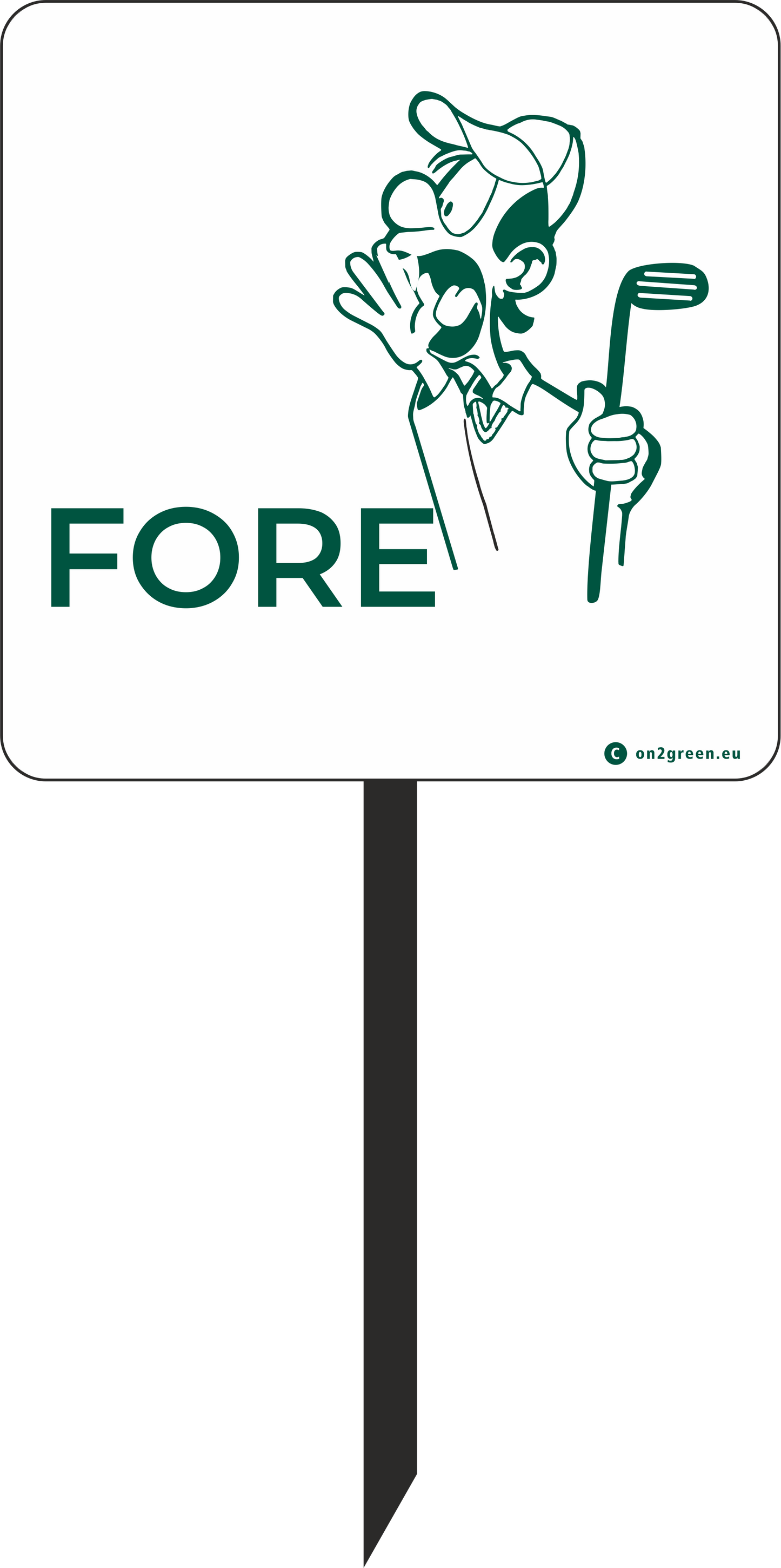 Golfskilt: Råb fore