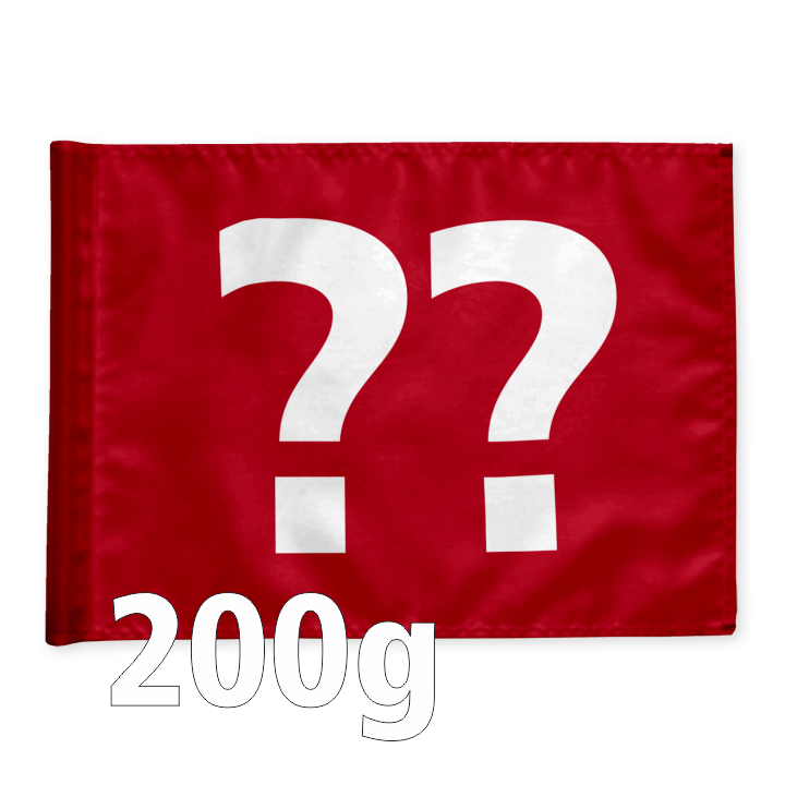 Stykvis Golf Flag, rød, valgfri nummer, 200 gram