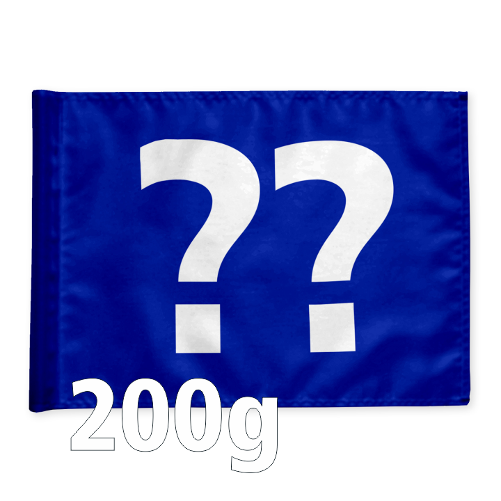 Stykvis Adventure Golf Flag, blå, valgfri nummer, 200 gram