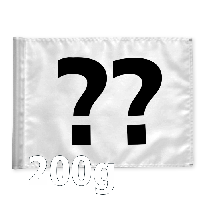 Stykvis minigolf Flag, dobbeltsidig, hvid, valgfrit nummer, 200 gram