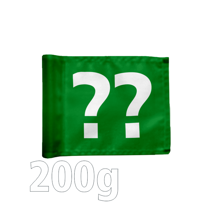 Stykvis Puttinggreen Flag, dobbeltsidig, grøn, valgfrit nummer, 200 gram