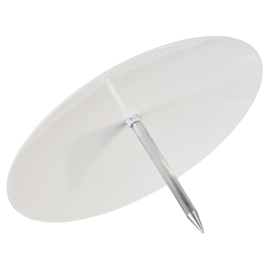 Tee‑markering i rustfritt stål, flat, oransje