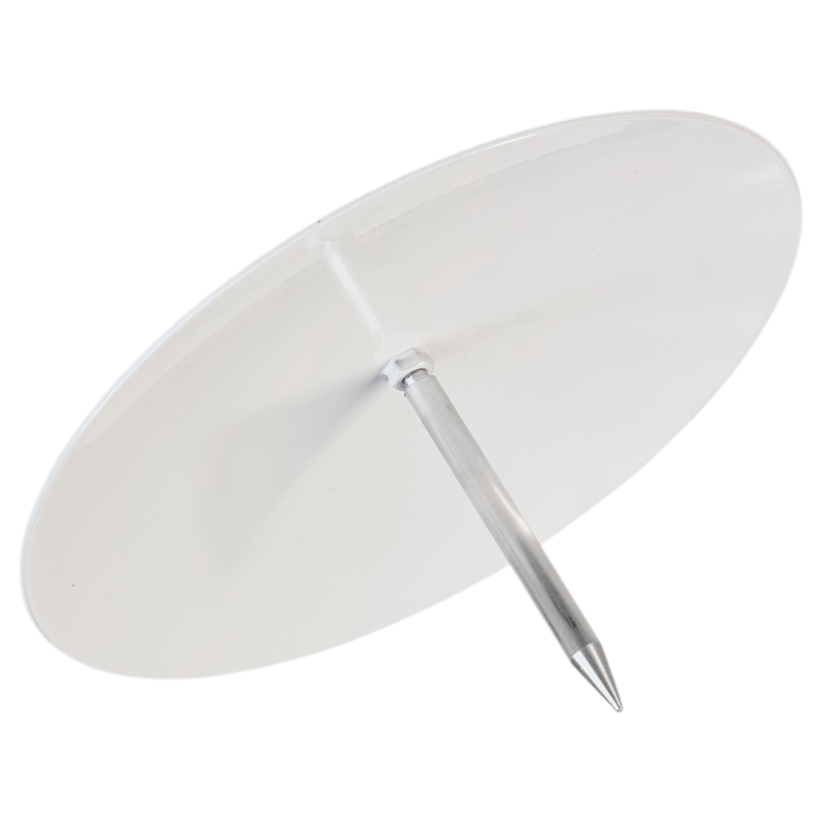 Tee‑markering i rustfritt stål, flat, rød