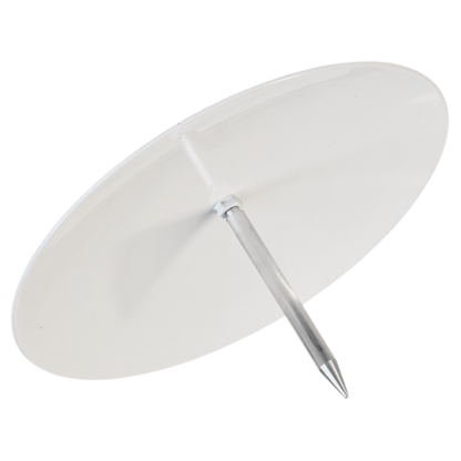 Tee‑markering i rustfritt stål, flat, rød