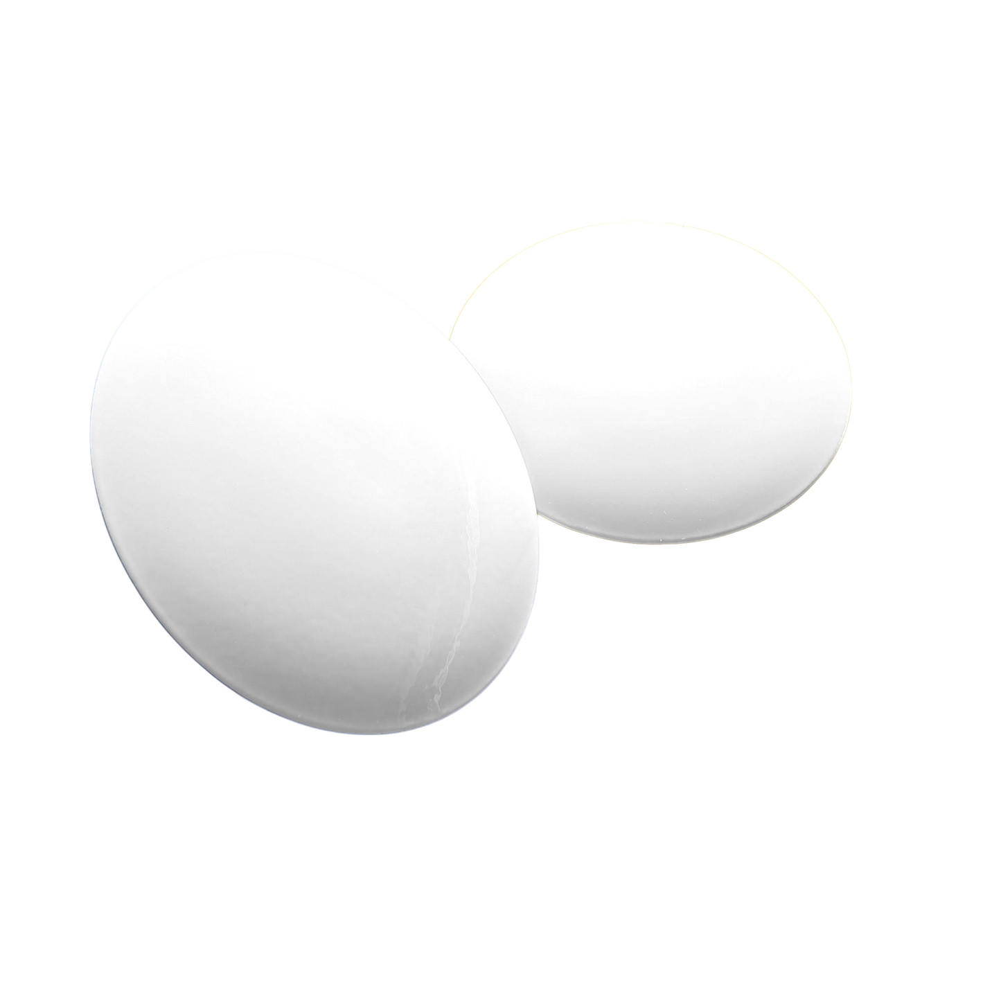 Tee‑markering i rustfritt stål, flat, hvit