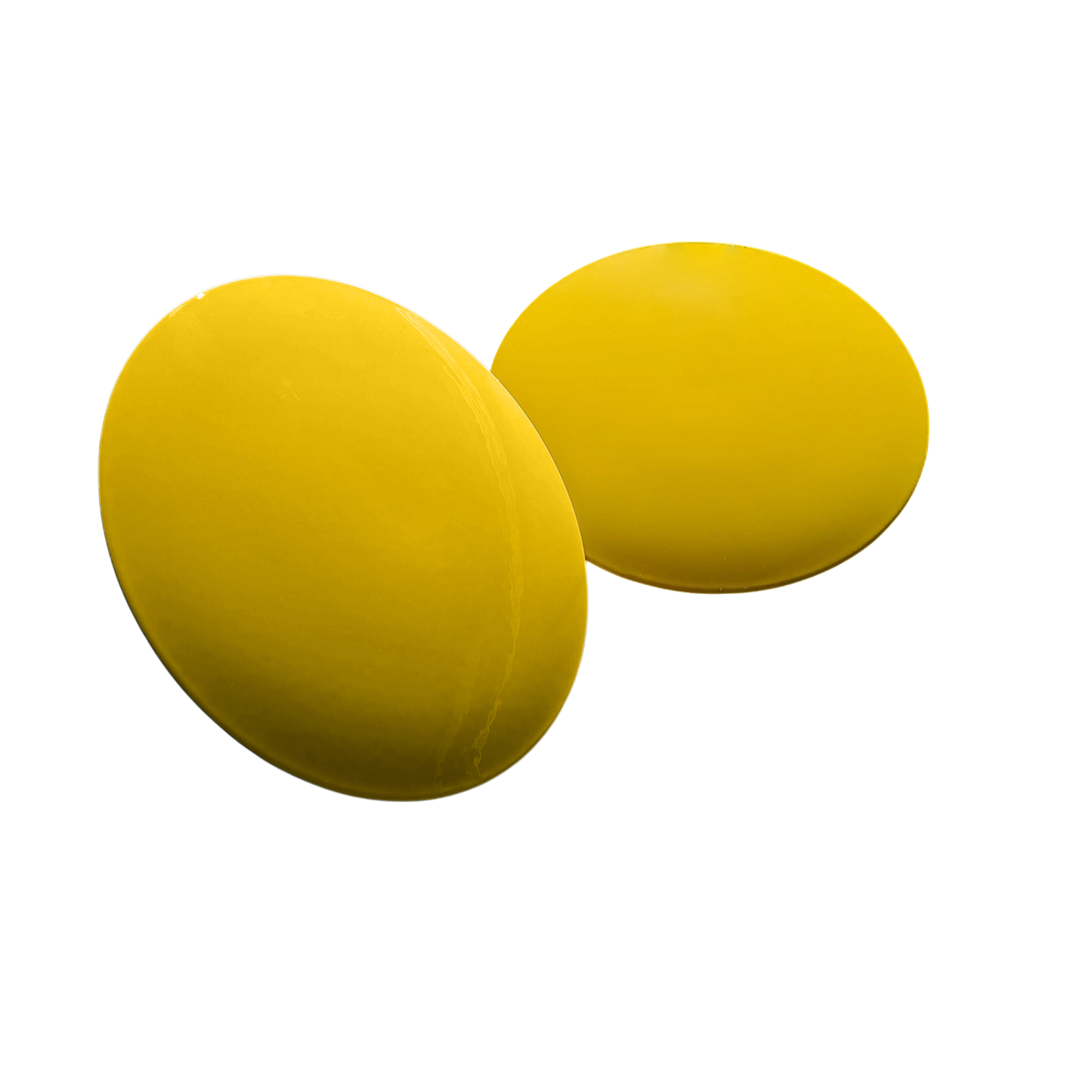 Tee‑markering i rustfritt stål, flat, gul