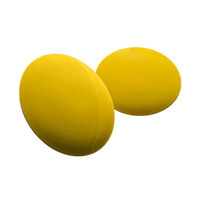 Tee‑markering i rustfritt stål, flat, gul
