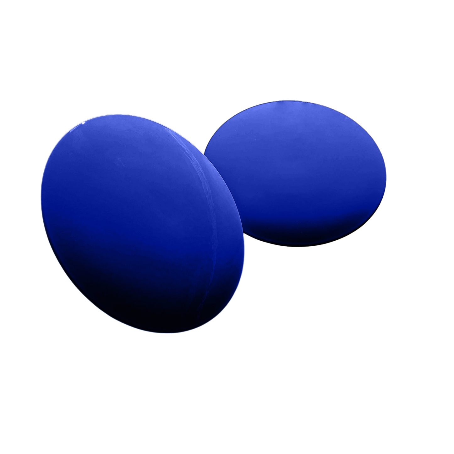 Tee‑markering i rustfritt stål, flat, blå