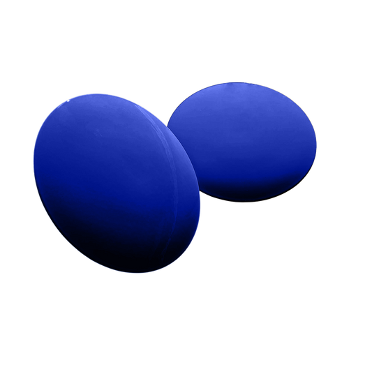 Tee‑markering i rustfritt stål, flat, blå