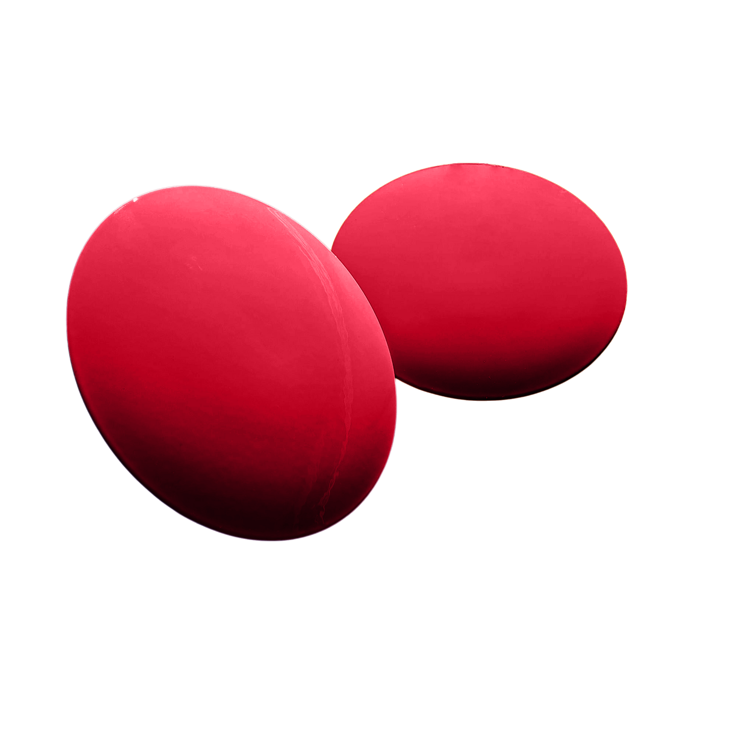 Tee‑markering i rustfritt stål, flat, rød