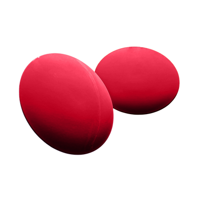 Tee‑markering i rustfritt stål, flat, rød