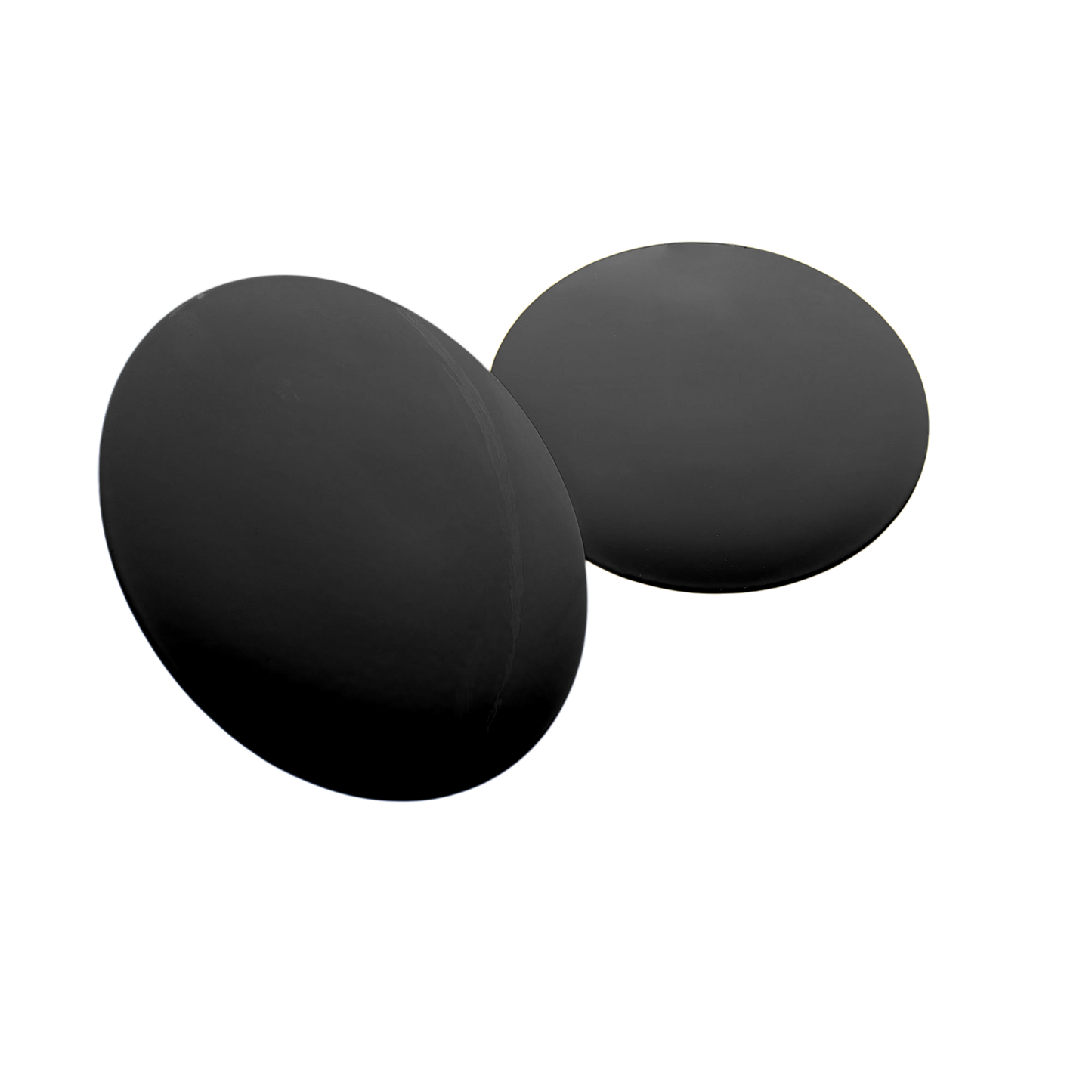 Tee‑markering i rustfritt stål, flat, svart