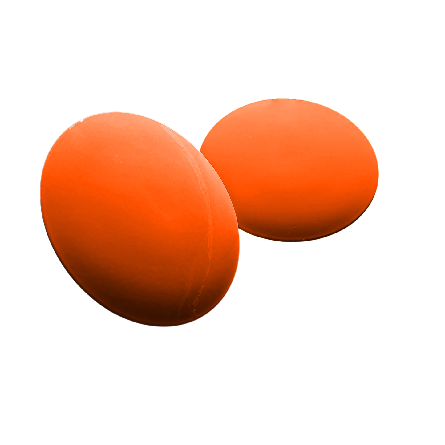 Tee‑markering i rustfritt stål, flat, oransje