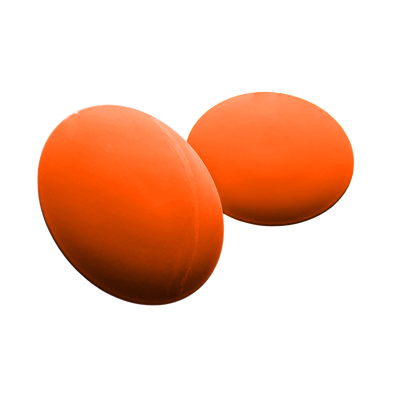 Tee‑markering i rustfritt stål, flat, oransje