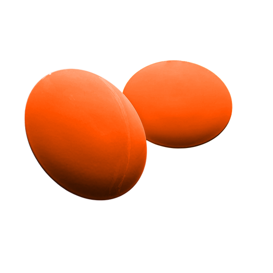 Tee‑markering i rustfritt stål, flat, oransje