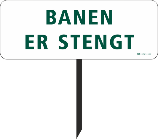 Golfskilt: Banen er stengt
