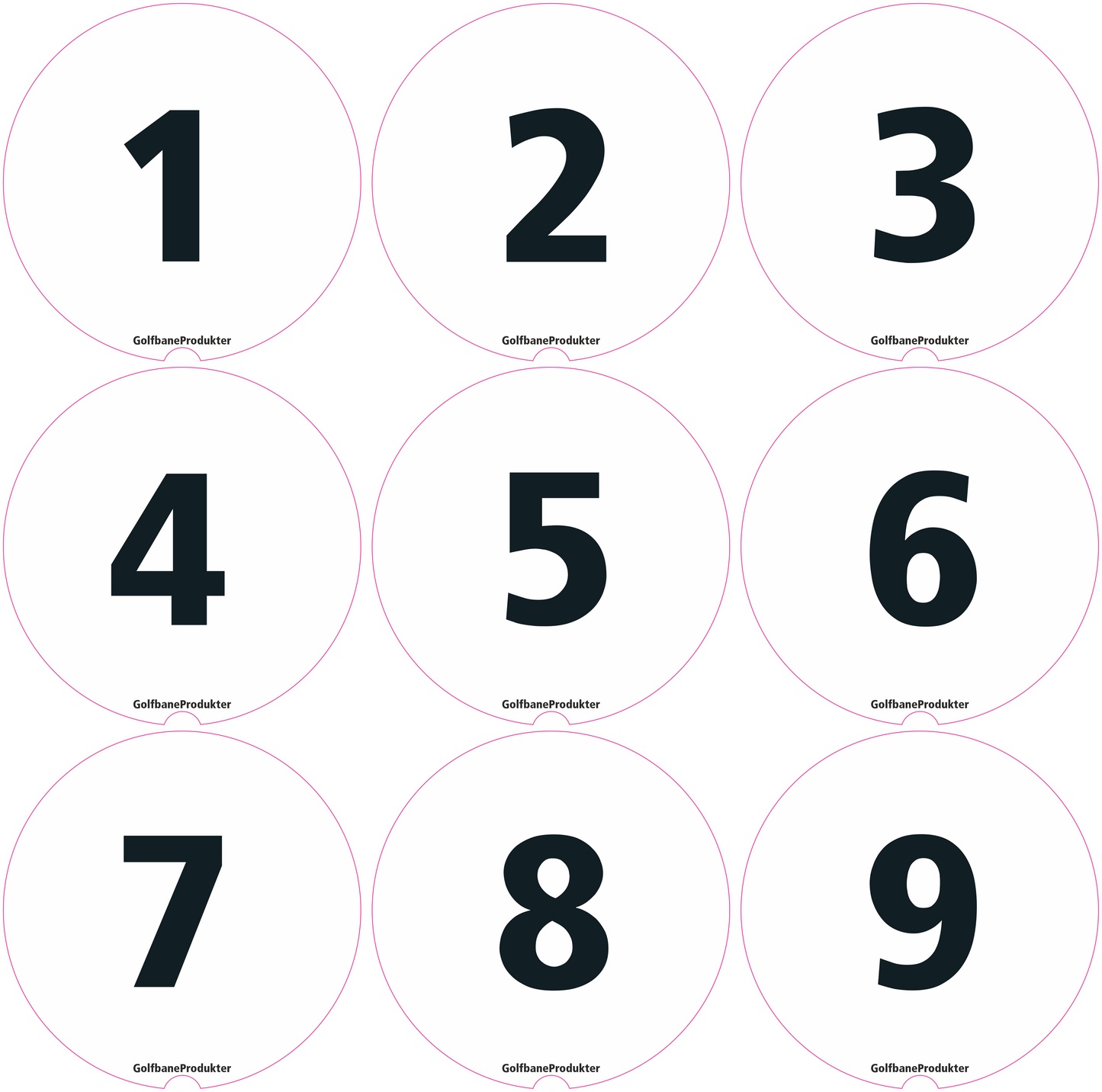 Tal til skrå Globe tee marker