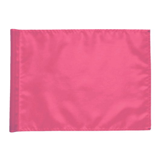 Golfflag, pink, nylon, ekstra  kraftig flagdug.