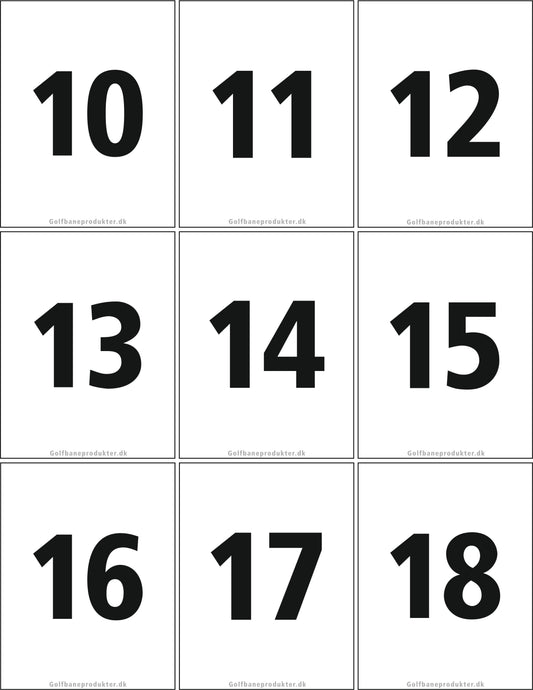 Klistermærker 10-18 til oval puttinggreenflag