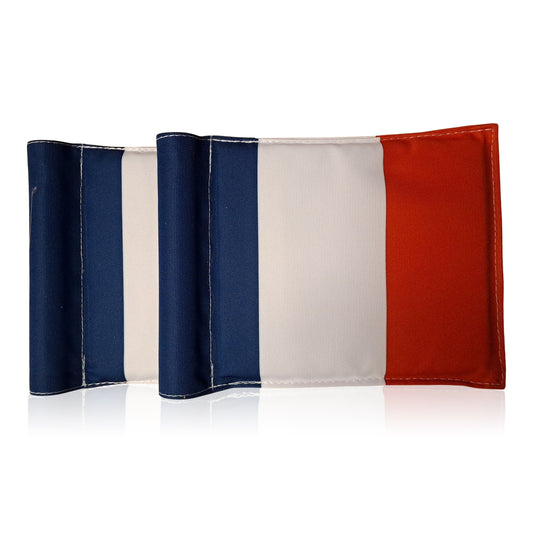 Puttinggreenflag Frankrig, afstivet, 200 gram flagdug.
