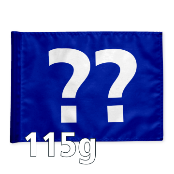 Stykvis Golf Flag, blå, valgfri nummer, 115 gram