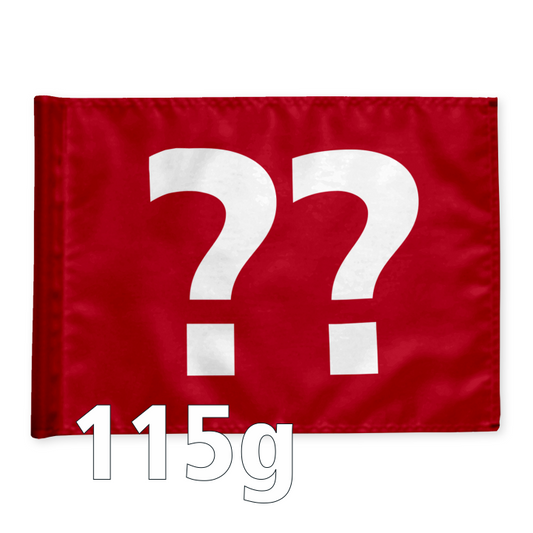 Stykvis Golf Flag, rød, valgfri nummer, 115 gram