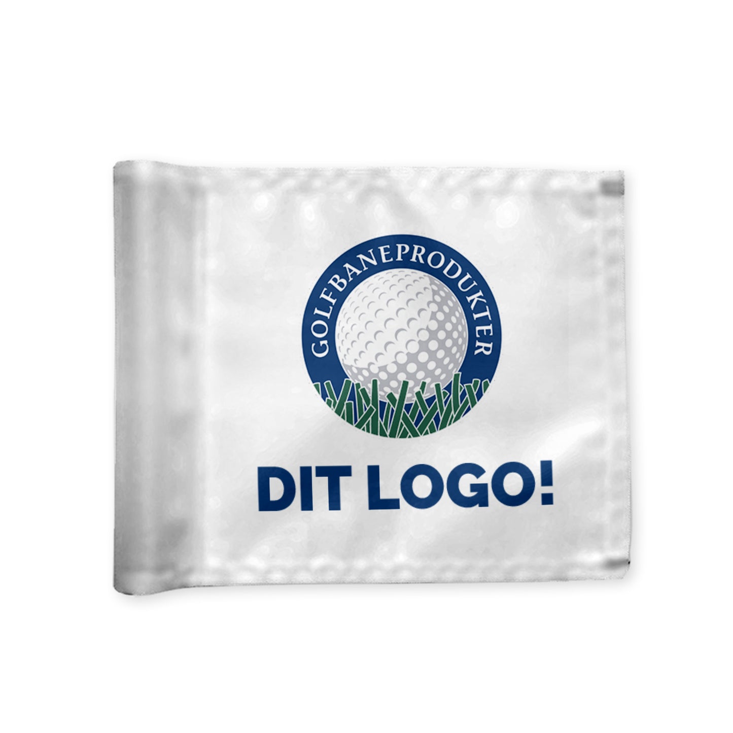 Adventure Golf flag med sponsortryk, 200 gram flagdug.