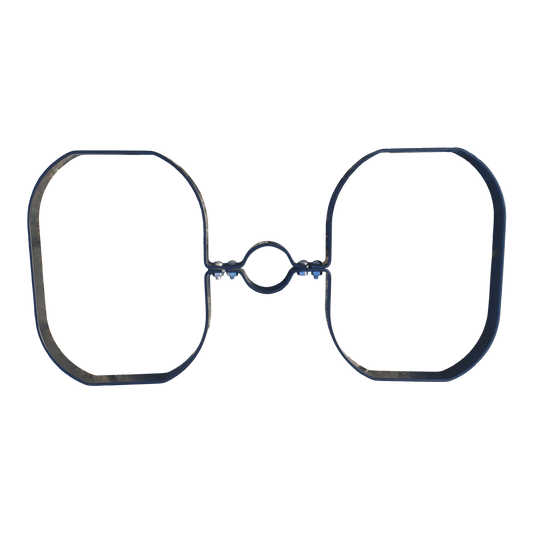 Beslag til stolpe til dobbelt affaldskurv