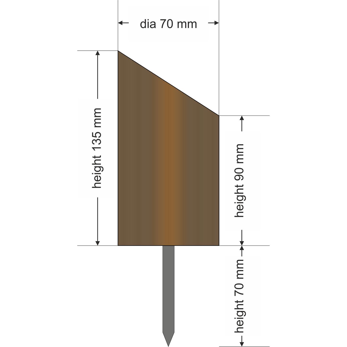 Tee markering Augusta, stående