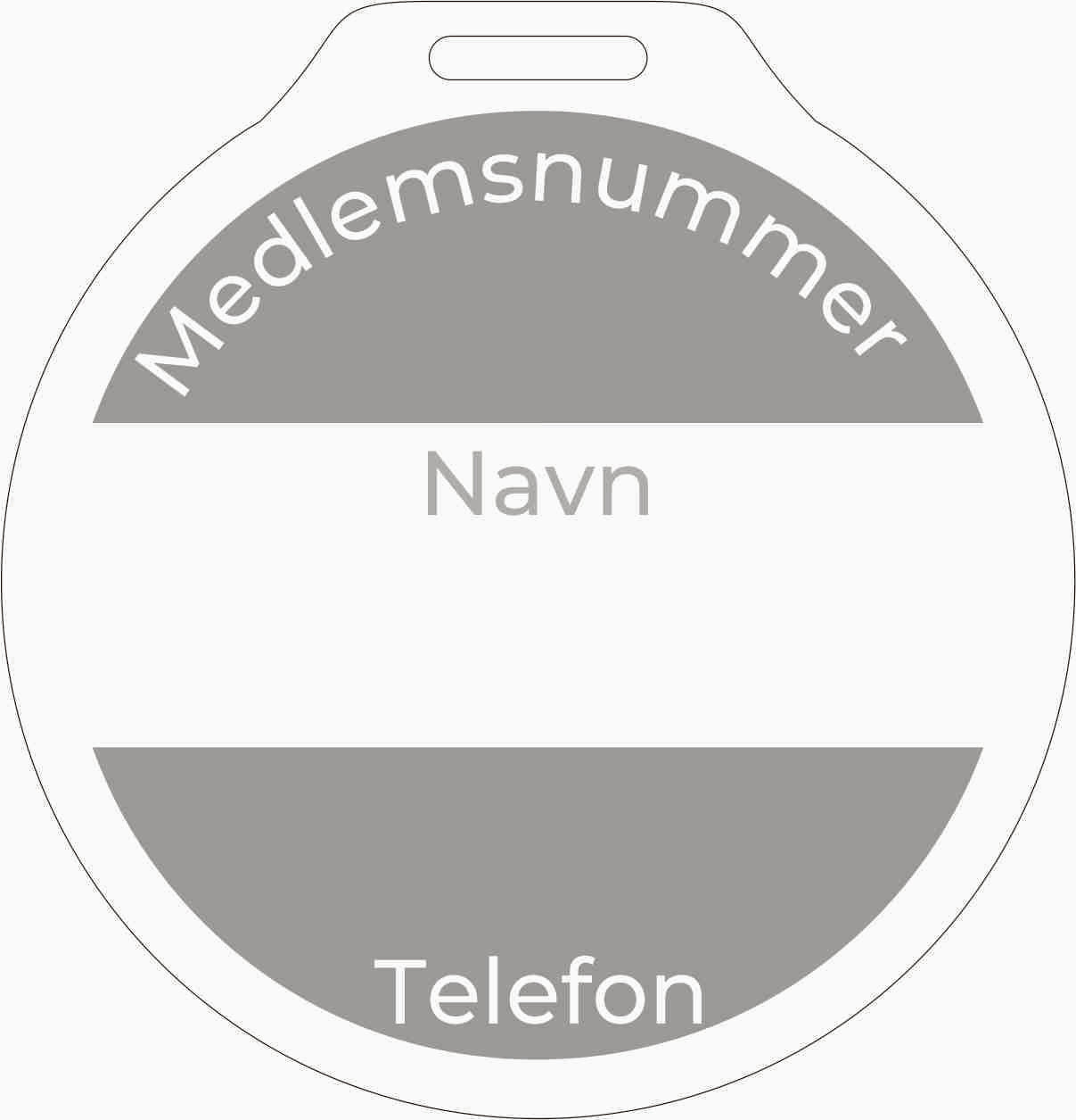 Bagmærke ø 100mm digital printet på 2 sider