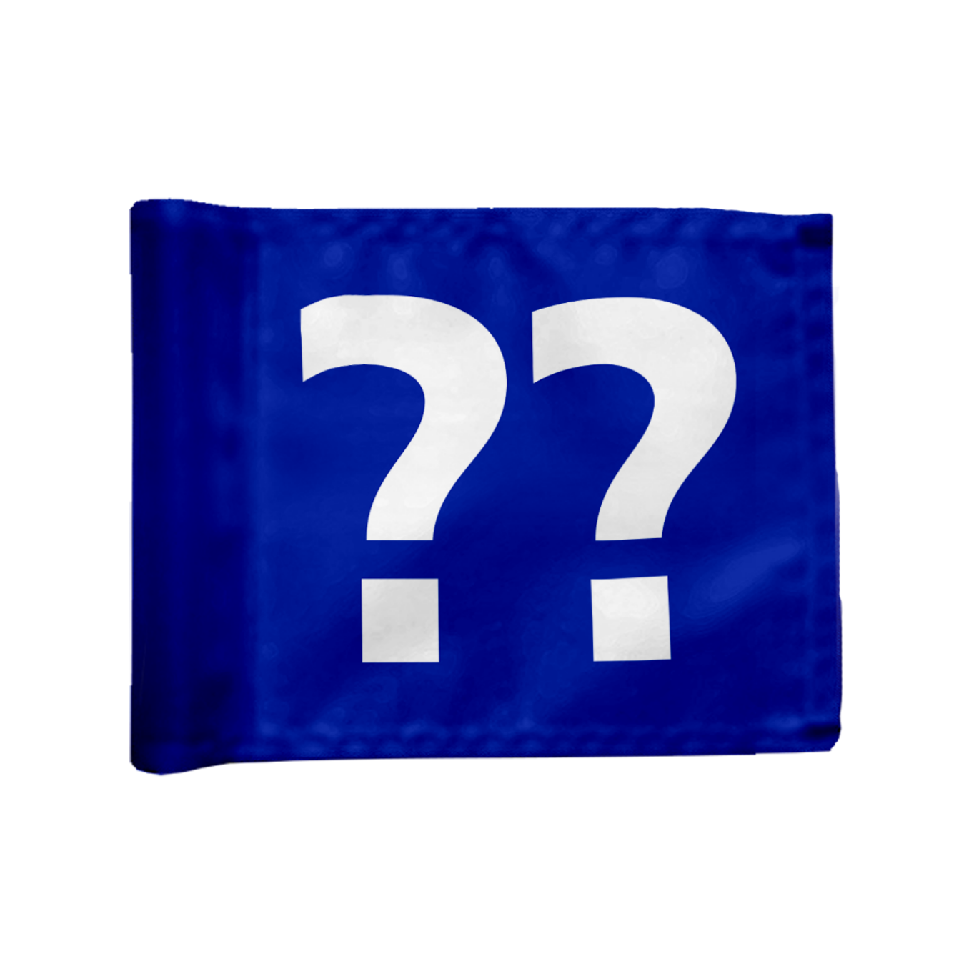 Stykvis Adventure Golf flag i blå med valgfri hulnummer, 200 gram flagdug.