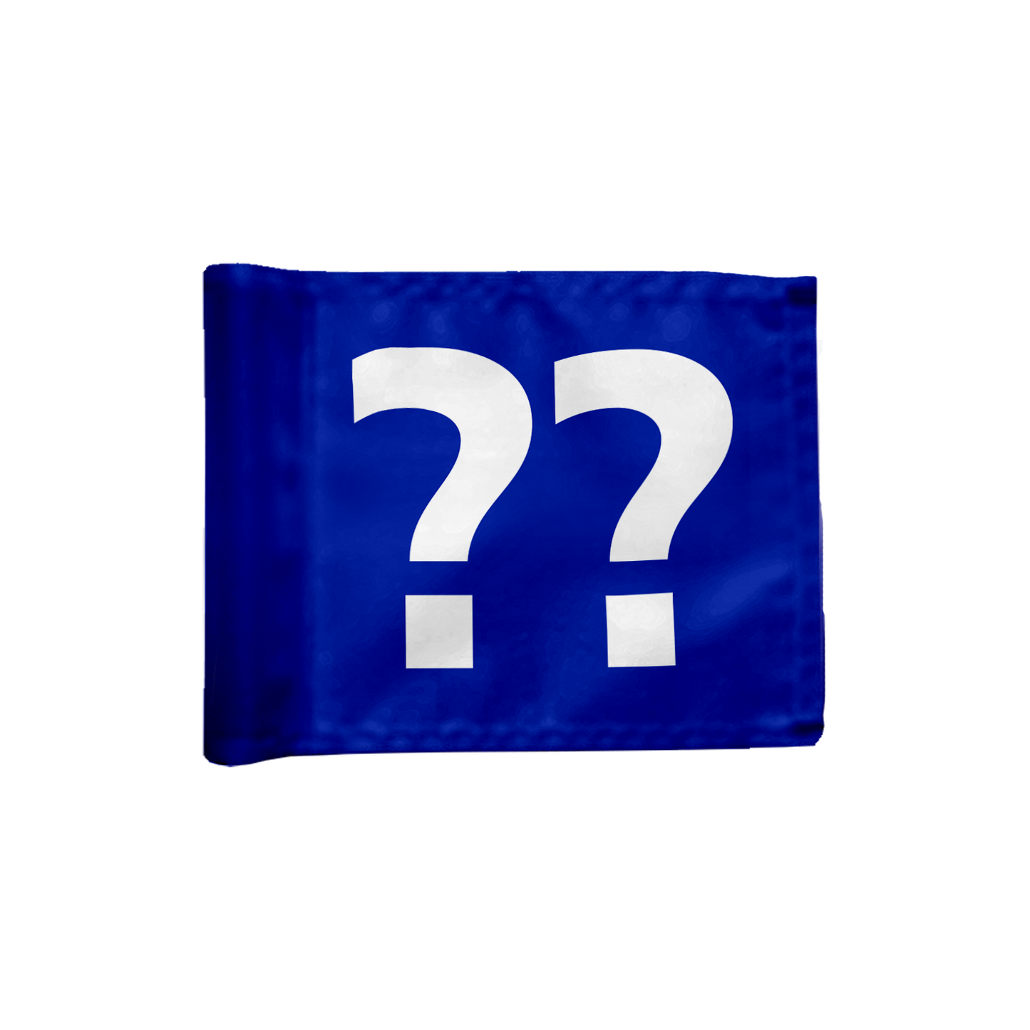 Stykvis puttinggreen flag, i blå med valgfrit hulnummer, 200 gram flagdug